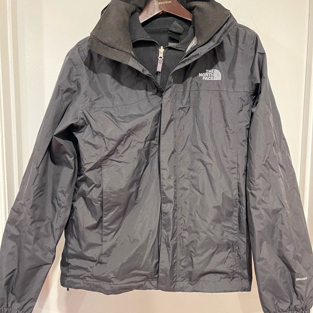 North Face Dryvent hooded winter coat, including separate zip in / out fleece.